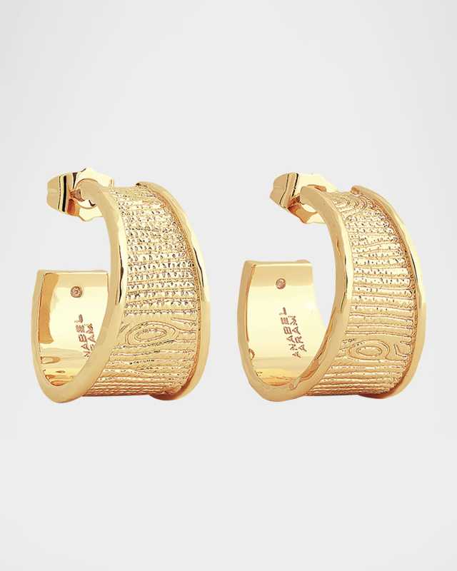 Enchanted Forest Bark Hoop Earrings